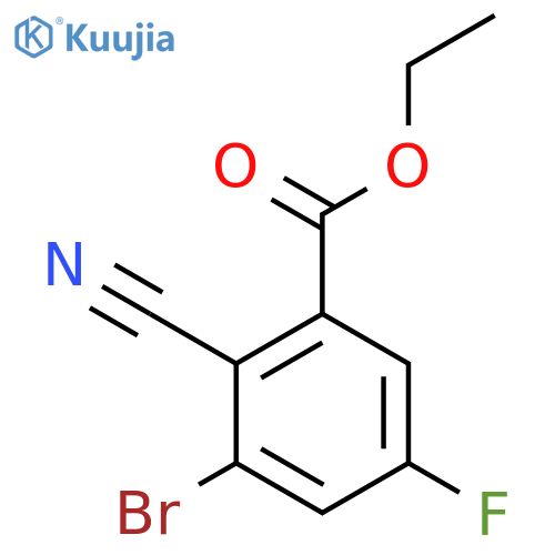 Ethyl 3-bromo-2-cyano-5-fluorobenzoate structure