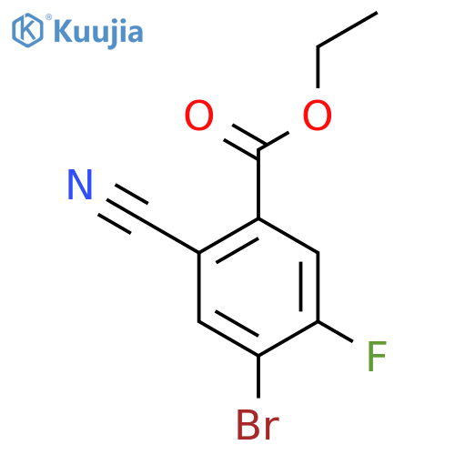 Ethyl 4-bromo-2-cyano-5-fluorobenzoate structure