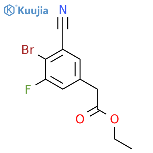 Ethyl 4-bromo-3-cyano-5-fluorophenylacetate structure