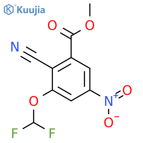 Methyl 2-cyano-3-difluoromethoxy-5-nitrobenzoate structure