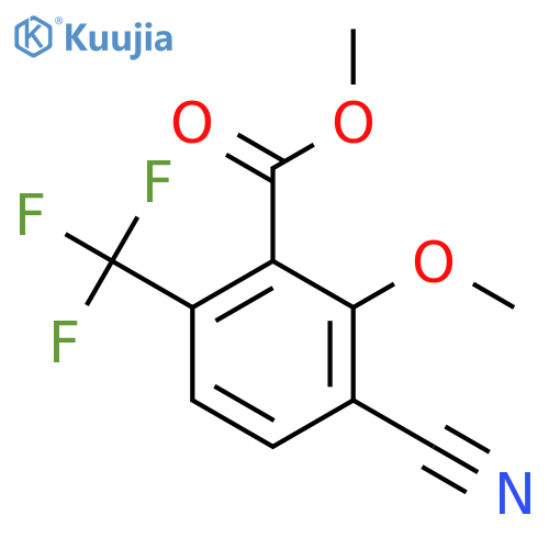 Methyl 3-cyano-2-methoxy-6-(trifluoromethyl)benzoate structure