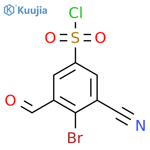 4-Bromo-3-cyano-5-formylbenzenesulfonyl chloride structure