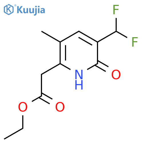 Ethyl 3-(difluoromethyl)-2-hydroxy-5-methylpyridine-6-acetate structure