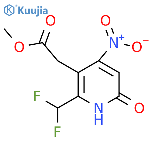 Methyl 2-(difluoromethyl)-6-hydroxy-4-nitropyridine-3-acetate structure