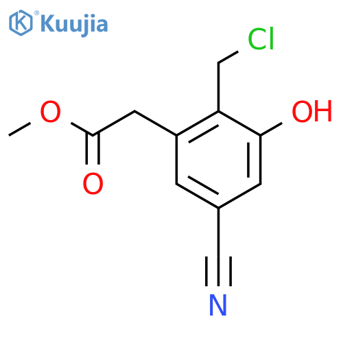 Methyl 2-chloromethyl-5-cyano-3-hydroxyphenylacetate structure