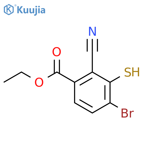 Ethyl 4-bromo-2-cyano-3-mercaptobenzoate structure