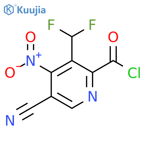 5-Cyano-3-(difluoromethyl)-4-nitropyridine-2-carbonyl chloride structure