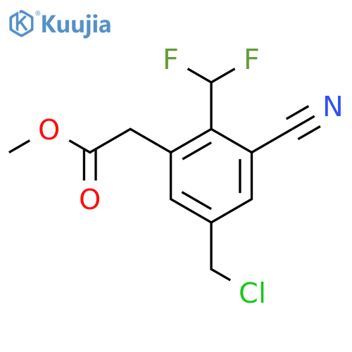 Methyl 5-chloromethyl-3-cyano-2-(difluoromethyl)phenylacetate structure