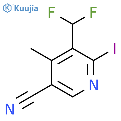 5-Cyano-3-(difluoromethyl)-2-iodo-4-methylpyridine structure