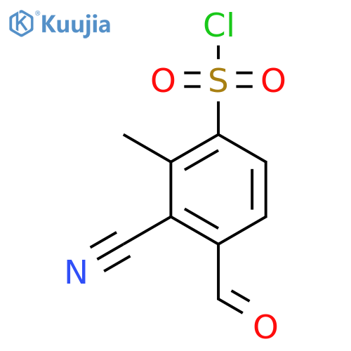 3-Cyano-4-formyl-2-methylbenzenesulfonyl chloride structure