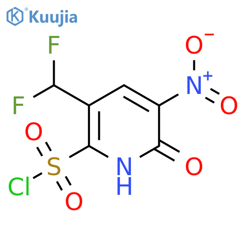 5-(Difluoromethyl)-2-hydroxy-3-nitropyridine-6-sulfonyl chloride structure