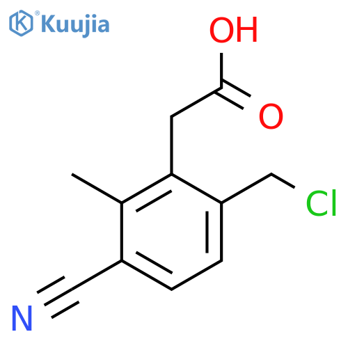 6-Chloromethyl-3-cyano-2-methylphenylacetic acid structure