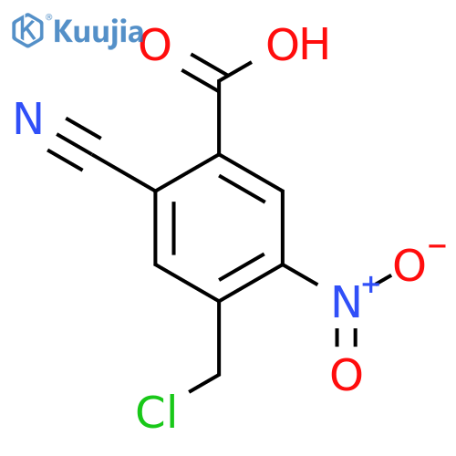 4-Chloromethyl-2-cyano-5-nitrobenzoic acid structure