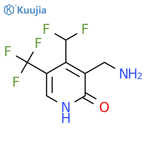 3-(Aminomethyl)-4-(difluoromethyl)-2-hydroxy-5-(trifluoromethyl)pyridine structure