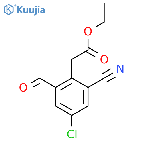 Ethyl 4-chloro-2-cyano-6-formylphenylacetate structure