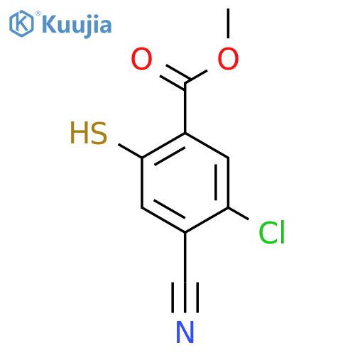 Methyl 5-chloro-4-cyano-2-mercaptobenzoate structure