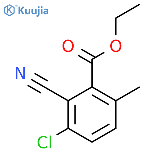 Ethyl 3-chloro-2-cyano-6-methylbenzoate structure