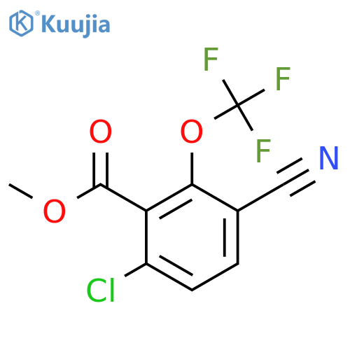 Methyl 6-chloro-3-cyano-2-(trifluoromethoxy)benzoate structure