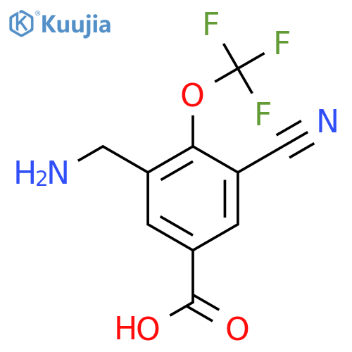 3-Aminomethyl-5-cyano-4-(trifluoromethoxy)benzoic acid structure