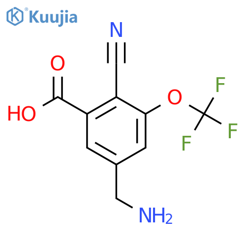 5-Aminomethyl-2-cyano-3-(trifluoromethoxy)benzoic acid structure
