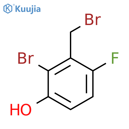 2-Bromo-6-fluoro-3-hydroxybenzyl bromide structure