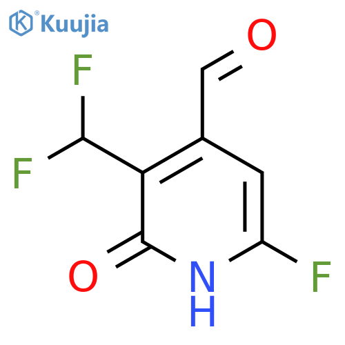 3-(Difluoromethyl)-6-fluoro-2-hydroxypyridine-4-carboxaldehyde structure