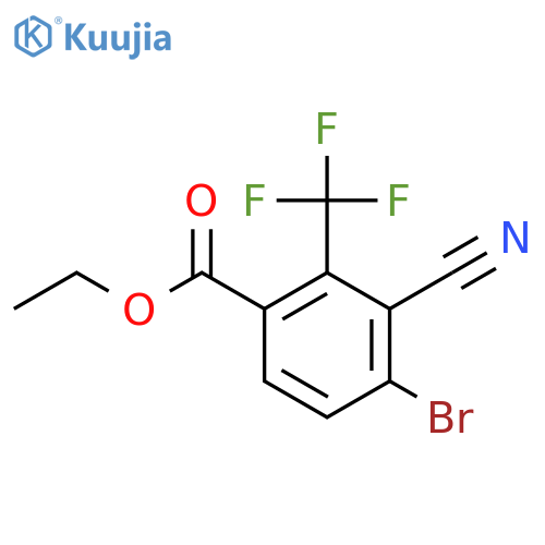 Ethyl 4-bromo-3-cyano-2-(trifluoromethyl)benzoate structure