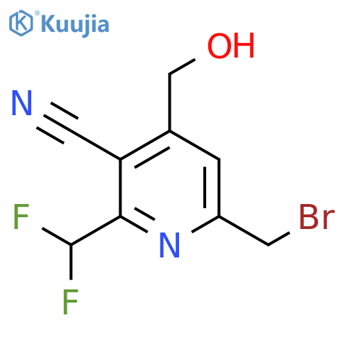 6-(Bromomethyl)-3-cyano-2-(difluoromethyl)pyridine-4-methanol structure
