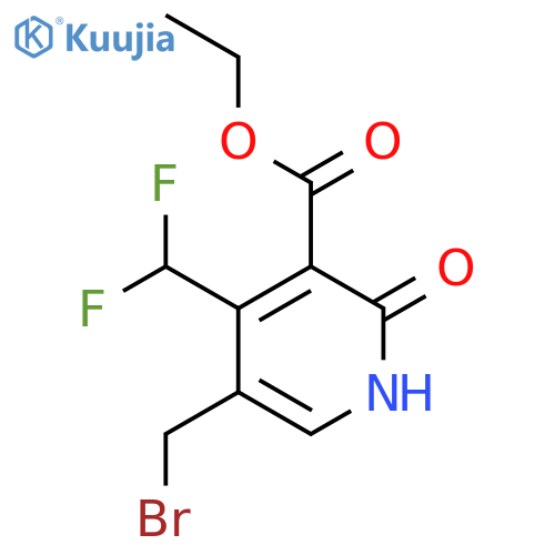 Ethyl 5-(bromomethyl)-4-(difluoromethyl)-2-hydroxypyridine-3-carboxylate structure