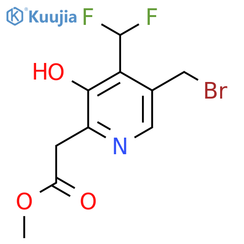 Methyl 5-(bromomethyl)-4-(difluoromethyl)-3-hydroxypyridine-2-acetate structure