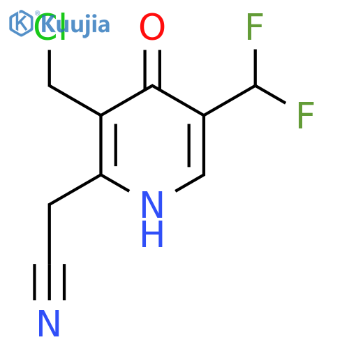 3-(Chloromethyl)-5-(difluoromethyl)-4-hydroxypyridine-2-acetonitrile structure
