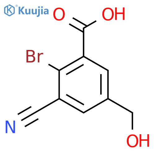 2-Bromo-3-cyano-5-(hydroxymethyl)benzoic acid structure
