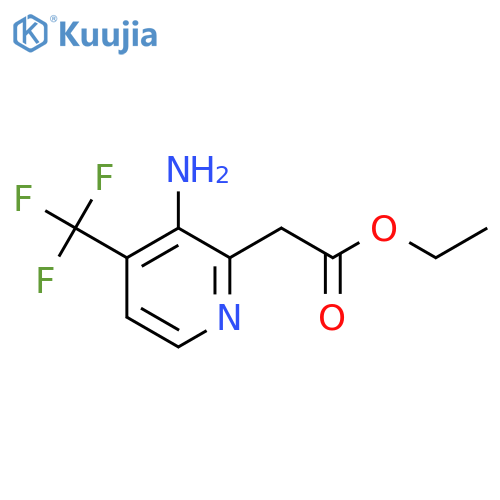Ethyl 3-amino-4-(trifluoromethyl)pyridine-2-acetate structure