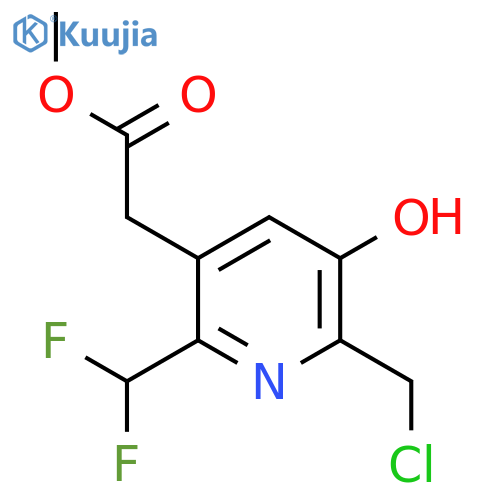Methyl 2-(chloromethyl)-6-(difluoromethyl)-3-hydroxypyridine-5-acetate structure