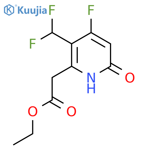 Ethyl 3-(difluoromethyl)-4-fluoro-6-hydroxypyridine-2-acetate structure