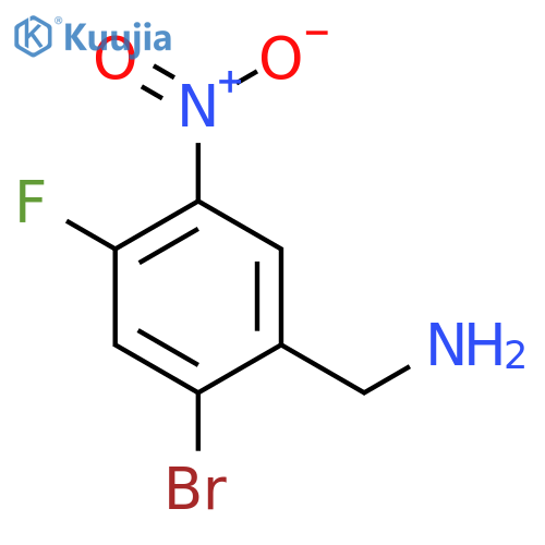 2-Bromo-4-fluoro-5-nitrobenzylamine structure