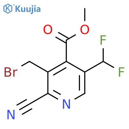Methyl 3-(bromomethyl)-2-cyano-5-(difluoromethyl)pyridine-4-carboxylate structure