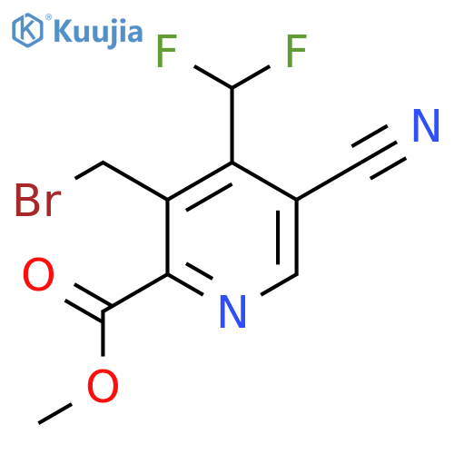 Methyl 3-(bromomethyl)-5-cyano-4-(difluoromethyl)pyridine-2-carboxylate structure