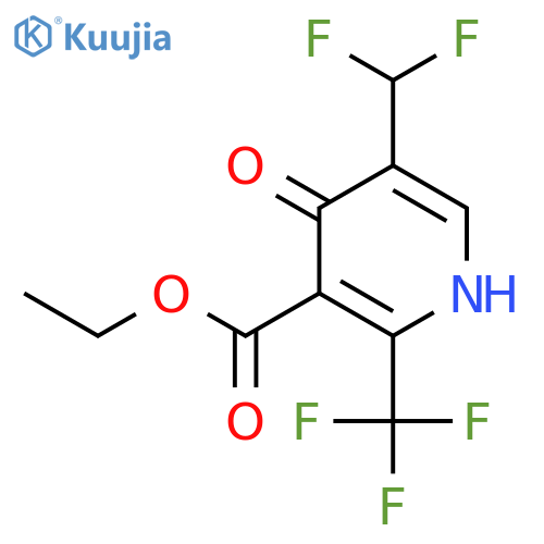 Ethyl 5-(difluoromethyl)-4-hydroxy-2-(trifluoromethyl)pyridine-3-carboxylate structure
