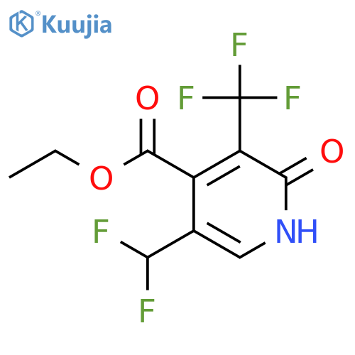 Ethyl 5-(difluoromethyl)-2-hydroxy-3-(trifluoromethyl)pyridine-4-carboxylate structure