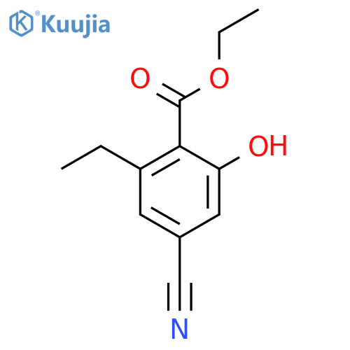 Ethyl 4-cyano-2-ethyl-6-hydroxybenzoate structure