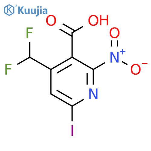 4-(Difluoromethyl)-6-iodo-2-nitropyridine-3-carboxylic acid structure