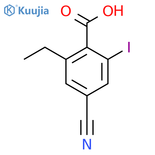 4-Cyano-2-ethyl-6-iodobenzoic acid structure