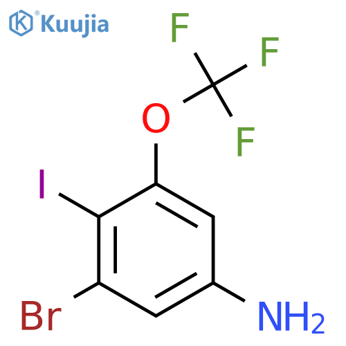 3-Bromo-4-iodo-5-(trifluoromethoxy)aniline structure