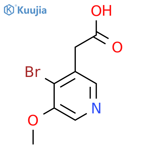 4-Bromo-3-methoxypyridine-5-acetic acid structure