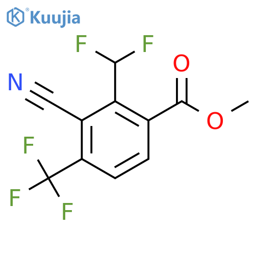 Methyl 3-cyano-2-difluoromethyl-4-(trifluoromethyl)benzoate structure