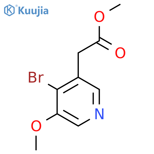Methyl 4-bromo-3-methoxypyridine-5-acetate structure