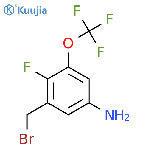 5-Amino-2-fluoro-3-(trifluoromethoxy)benzyl bromide structure