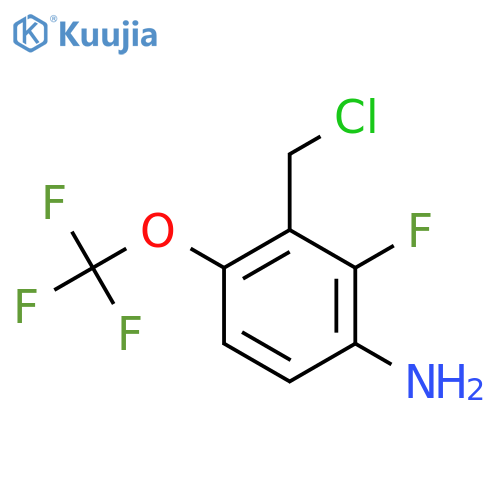 3-Amino-2-fluoro-6-(trifluoromethoxy)benzyl chloride structure
