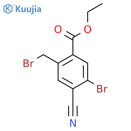 Ethyl 5-bromo-2-bromomethyl-4-cyanobenzoate structure